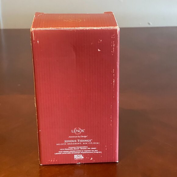 Lenox Glass Angel Ornament Wings & Frosted Joyous Tidings Series 6" - Picture 10 of 14